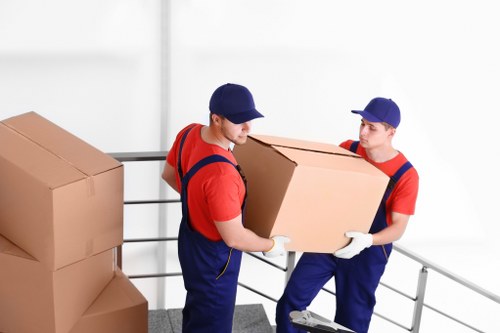 Loaded van interior showing secured goods for safe transport