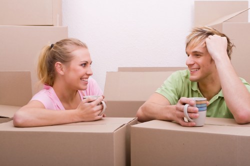 Local removal team handling a home move in a Richmond borough street