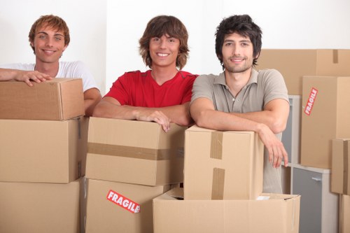 Furniture being carefully loaded during a local house move