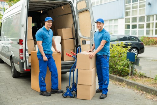 Household boxes and furniture prepared for a Richmond upon Thames relocation
