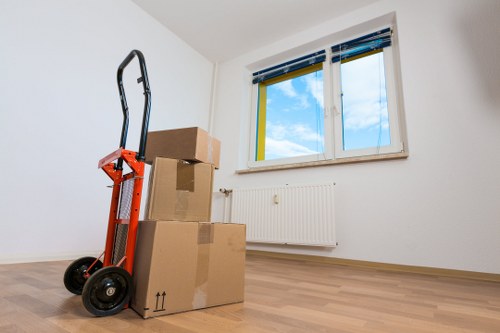 Loading furniture into a hired removal truck for a local move