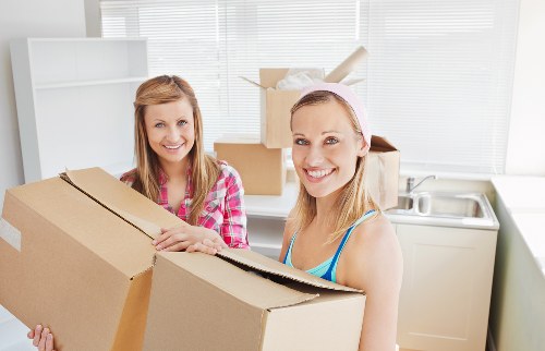 Packed furniture and boxes prepared for transport in Richmond upon Thames