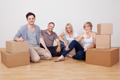 Packed moving boxes ready for collection and transport in Richmond upon Thames